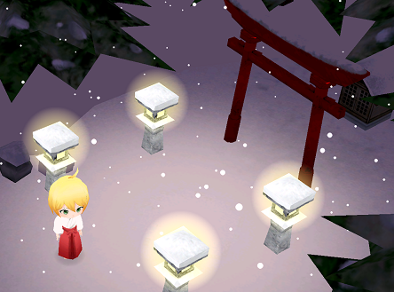 夜の森の中